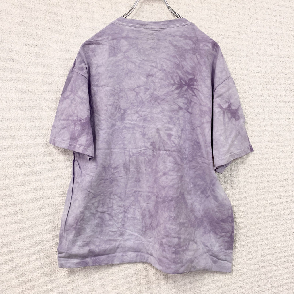 THE MOUNTAIN　ザマウンテン　半袖プリントTシャツ　タイダイ　紫　パープル　Lサイズ