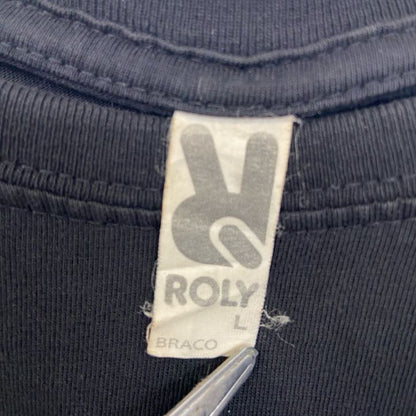 古着 used　半袖プリントTシャツ　ジブリ　となりのトトロ　レトロデザイン　クルーネック　黒　ブラック　Lサイズ