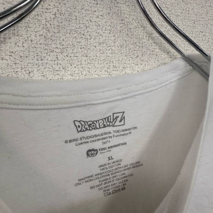 古着 used　ドラゴンボールZ　半袖アニメプリントTシャツ　ジャンプ　JUMP　クルーネック　レトロ　白　ホワイト　XLサイズ