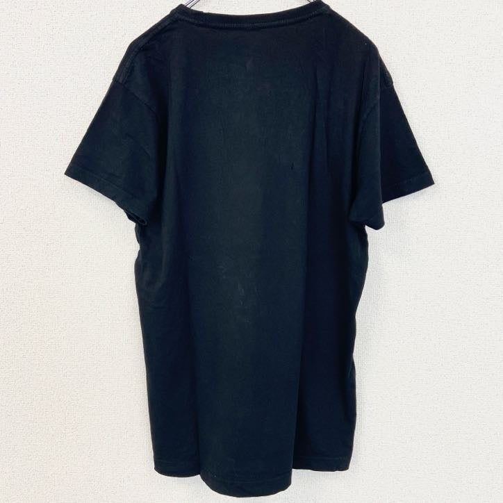 古着 used　半袖プリントTシャツ　ジブリ　となりのトトロ　レトロデザイン　クルーネック　黒　ブラック　Lサイズ