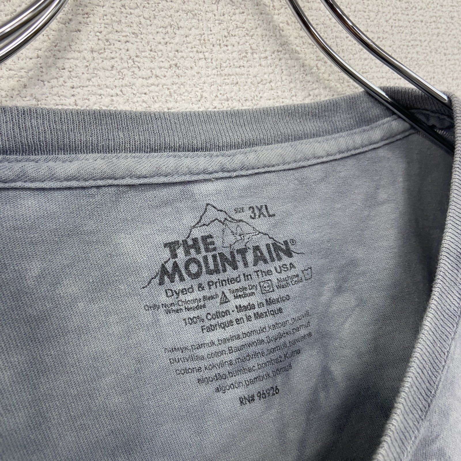 THE MOUNTAIN　ザマウンテン　半袖プリントTシャツ　タイダイ　灰色　グレー　3XLサイズ