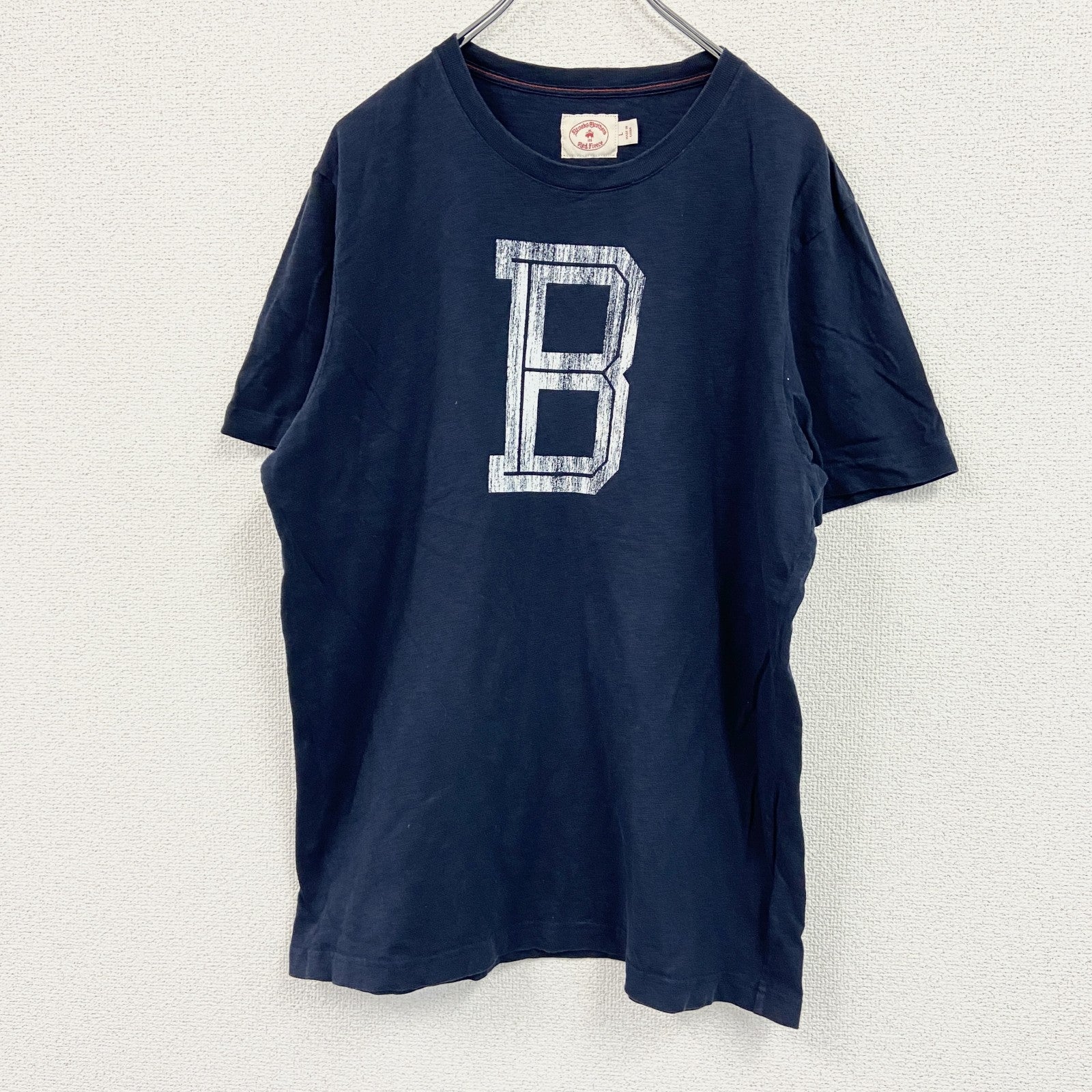 Brooks　Brothers　ブルックスブラザーズ　半袖プリントＴシャツ　紺　ネイビー　Lサイズ