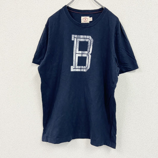 Brooks　Brothers　ブルックスブラザーズ　半袖プリントＴシャツ　紺　ネイビー　Lサイズ