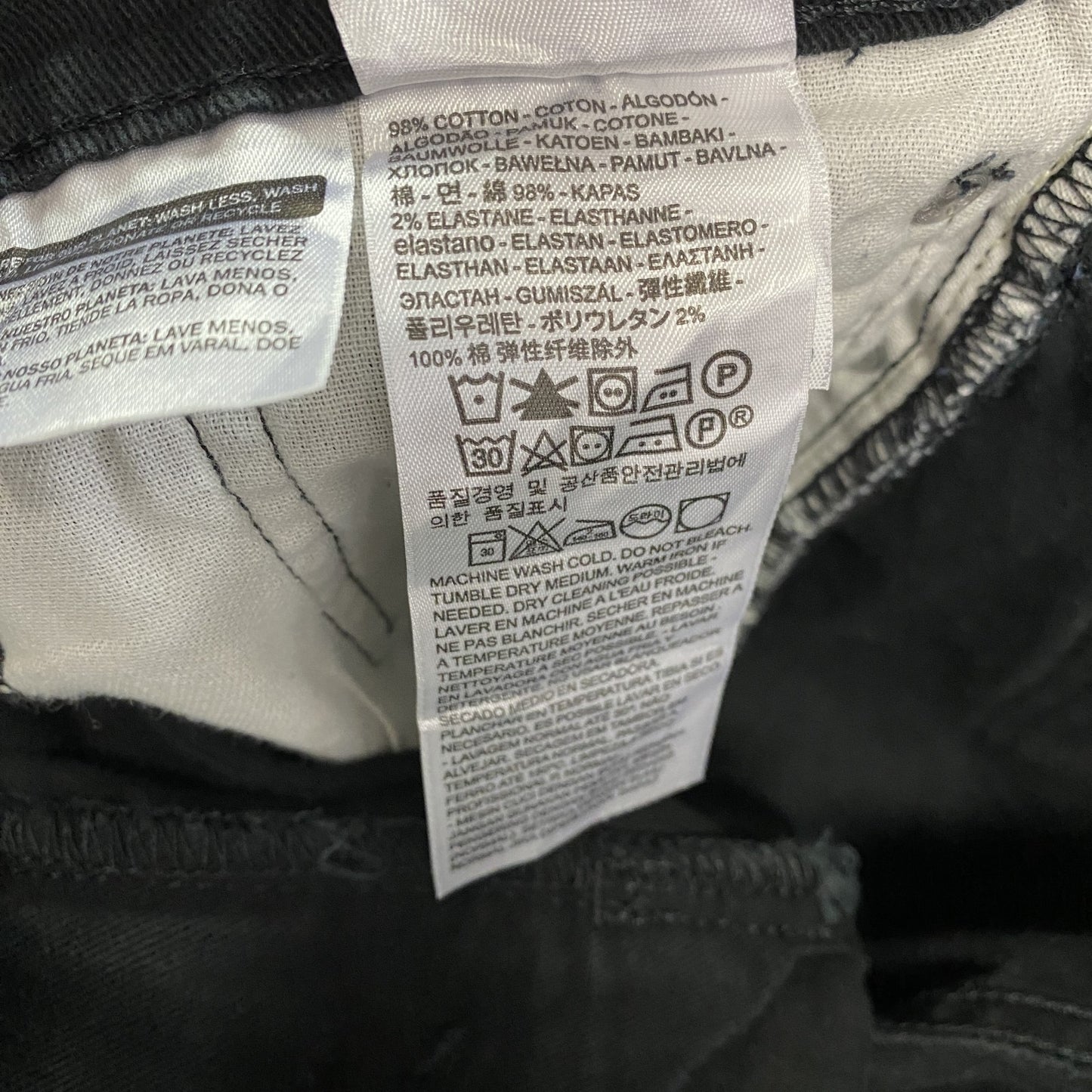 Levi’s　リーバイス　541　ブラックデニムパンツ/ジーンズ　ジップフライ　黒　ブラック　W32サイズ