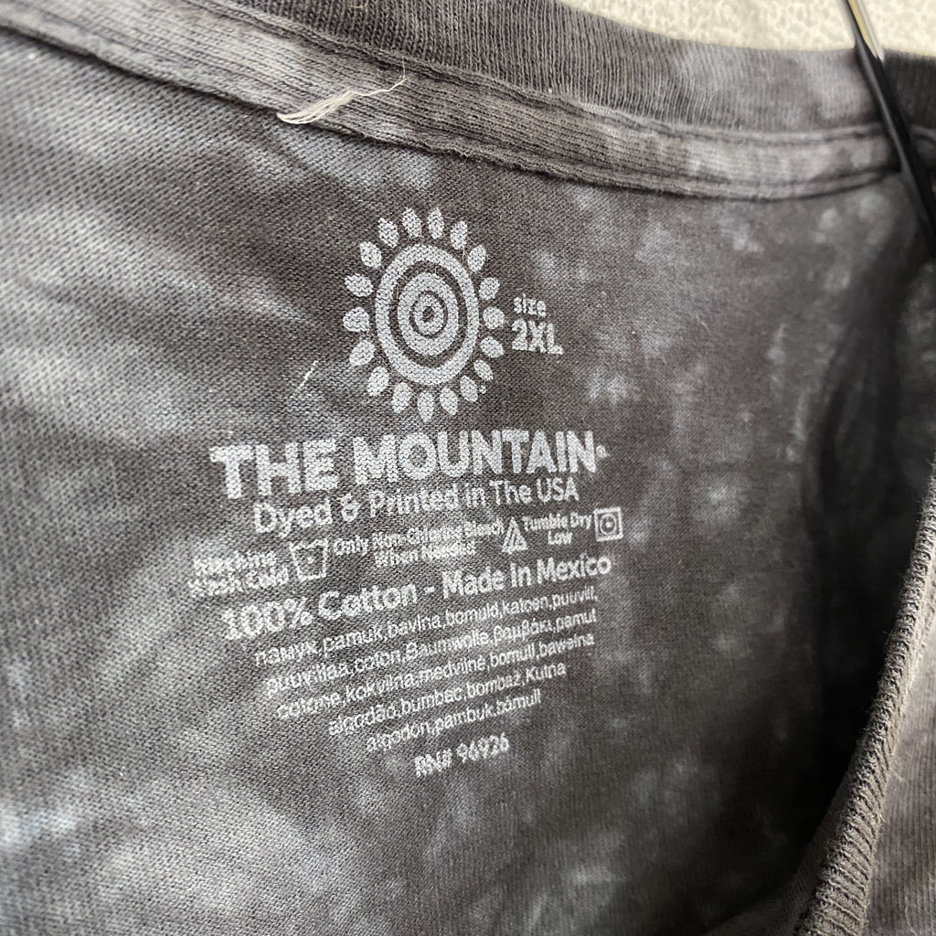 THE MOUNTAIN　ザマウンテン　半袖プリントTシャツ　アニマルT　タイダイ　黒　ブラック　2XLサイズ