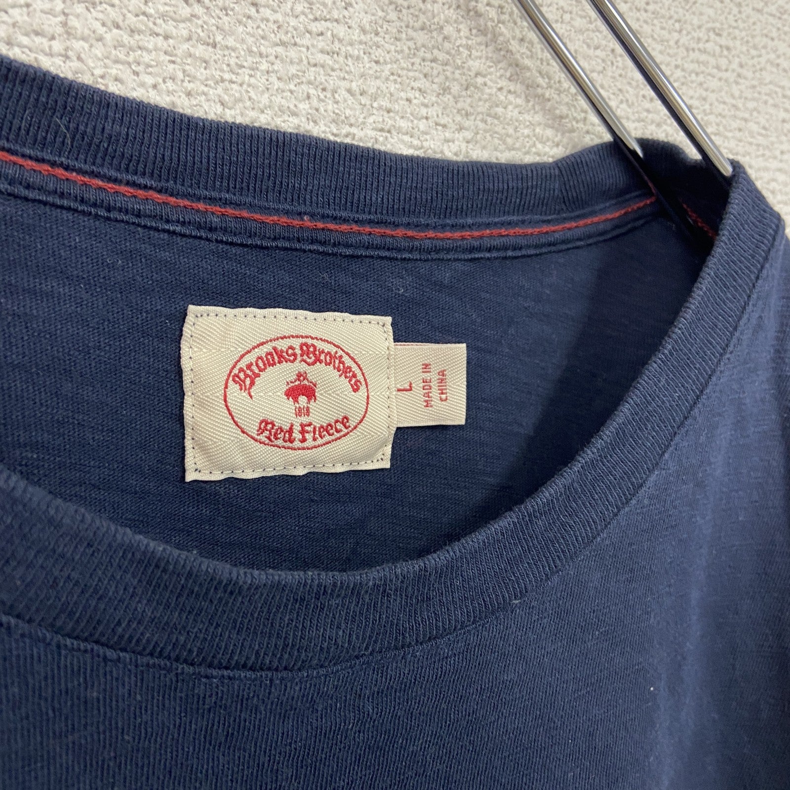 Brooks　Brothers　ブルックスブラザーズ　半袖プリントＴシャツ　紺　ネイビー　Lサイズ