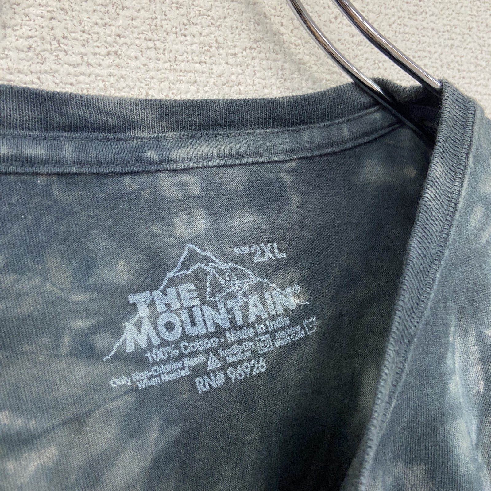 THE MOUNTAIN　ザマウンテン　半袖プリントTシャツ　アニマルT　タイダイ　黒　ブラック　2XLサイズ