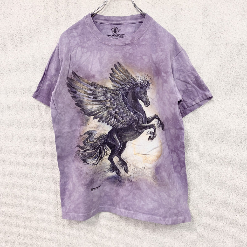 THE MOUNTAIN　ザマウンテン　半袖プリントTシャツ　アニマルT　タイダイ　紫　パープル　Sサイズ
