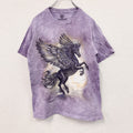 THE MOUNTAIN　ザマウンテン　半袖プリントTシャツ　アニマルT　タイダイ　紫　パープル　Sサイズ
