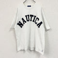 NAUTICA　ノーティカ　半袖プリントＴシャツ　デカロゴ　アーチプリント　白　ホワイト　Lサイズ