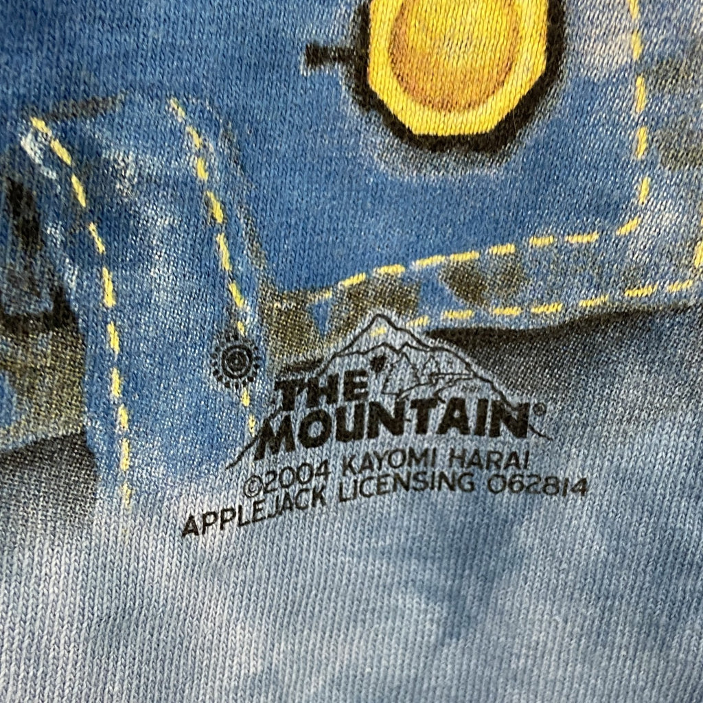 THE MOUNTAIN　ザマウンテン　半袖プリントTシャツ　アニマルT　タイダイ　青　ブルー　XLサイズ