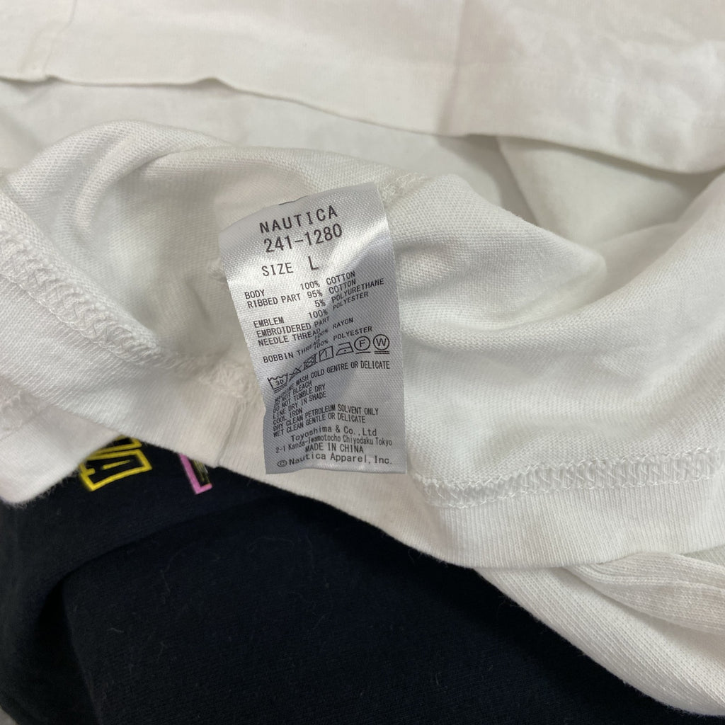 NAUTICA　ノーティカ　半袖プリントＴシャツ　デカロゴ　アーチプリント　白　ホワイト　Lサイズ