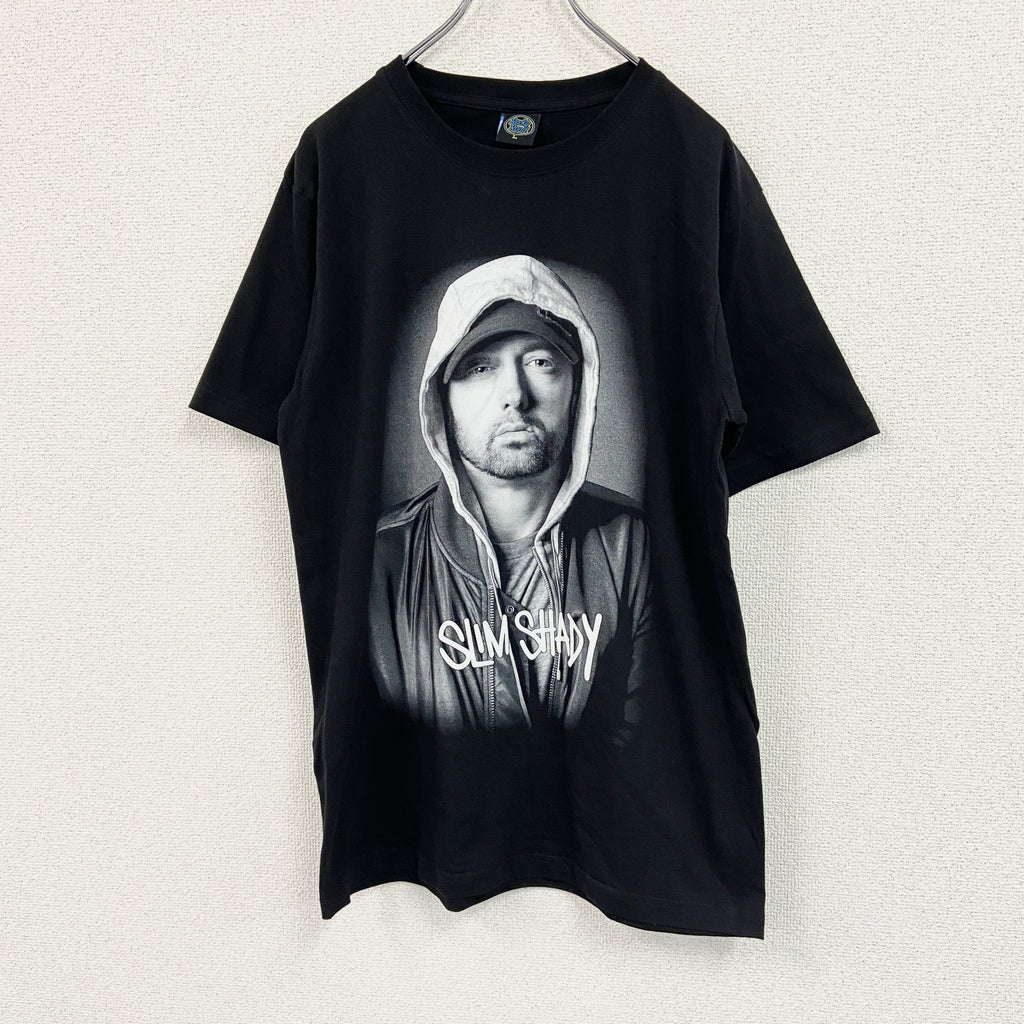 Rocky Rood　エミネム　スリム・シェイディ　半袖プリントラッパーＴシャツ　ヒップホップ　黒　ブラック　Lサイズ