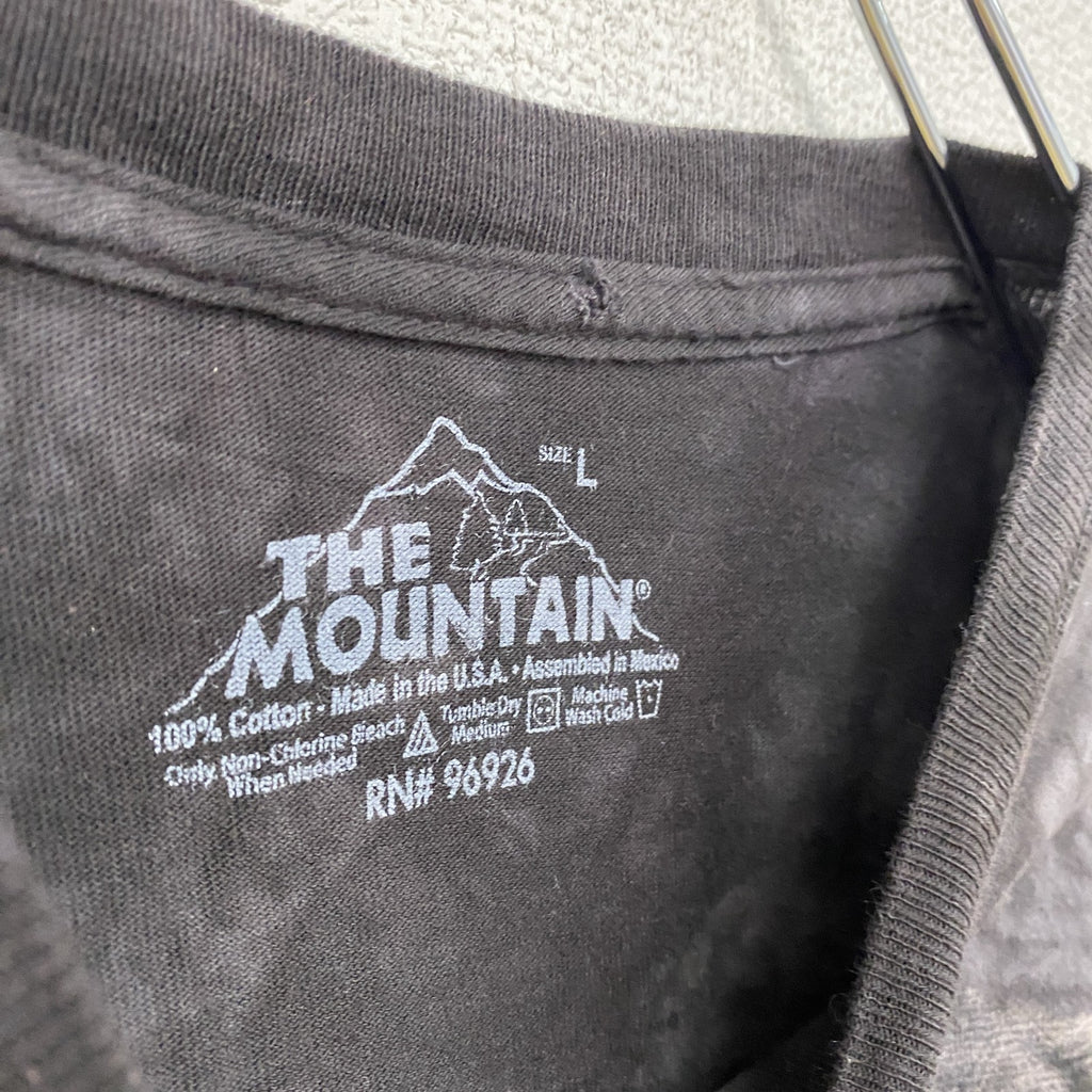 THE MOUNTAIN　ザマウンテン　半袖プリントTシャツ　アニマルT　タイダイ　黒　ブラック　Lサイズ