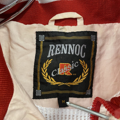 ～00s　RENNOC　レノック　ハーフジッププルオーバージャケット　刺繍ロゴ　アーチプリント　ヴィンテージ　赤　レッド　Mサイズ
