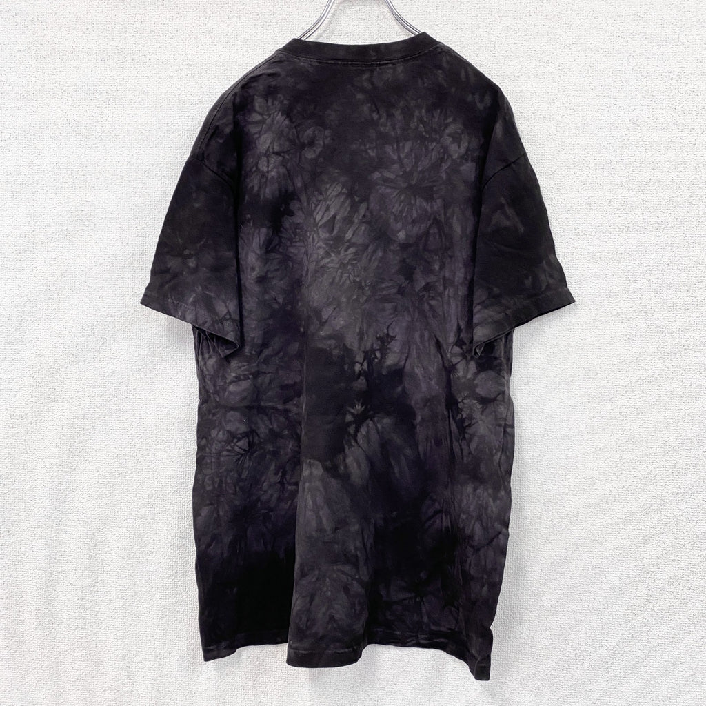 THE MOUNTAIN　ザマウンテン　半袖プリントTシャツ　アニマルT　タイダイ　黒　ブラック　Lサイズ