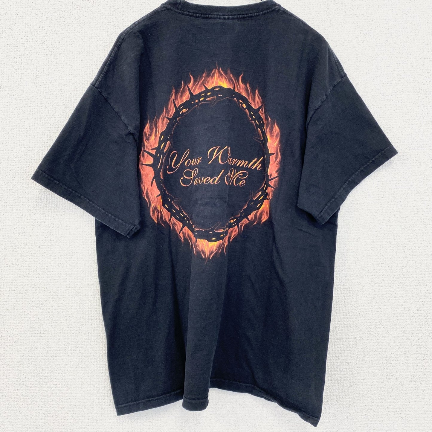 古着 used　FRUIT OF THE LOOM　半袖プリントTシャツ　Nightwish　レトロデザイン　黒　XLサイズ
