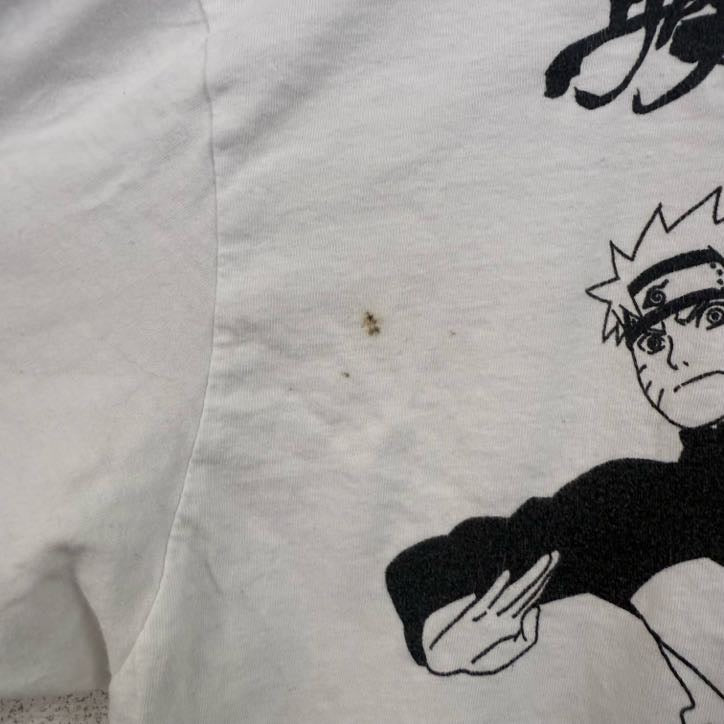 古着 used　NARUTO　ナルト　半袖アニメプリントTシャツ　JUMP　ジャンプ　クルーネック　レトロデザイン　Lサイズ