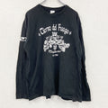 Stedman　長袖プリントTシャツ/ロンT　黒　ブラック　XLサイズ