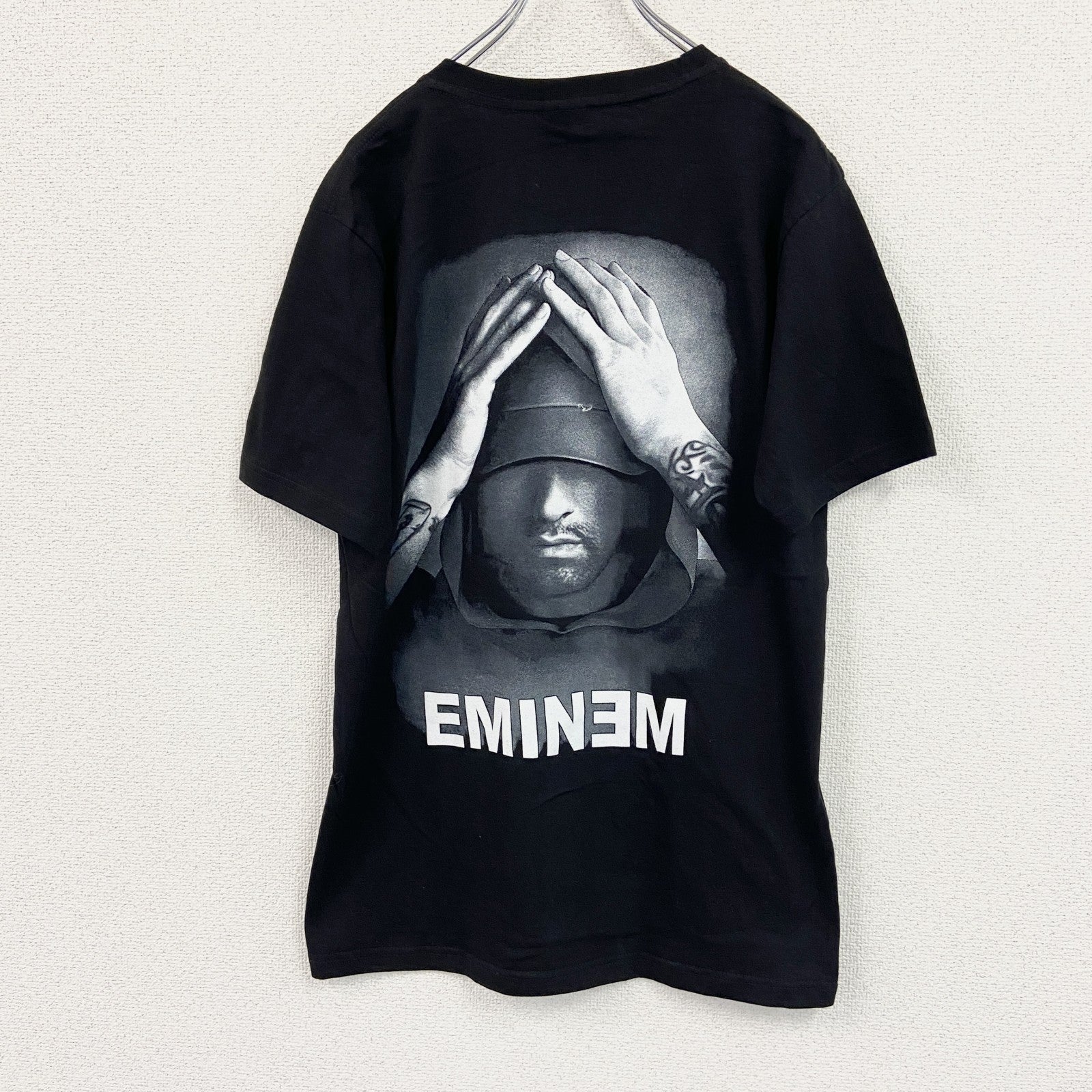 Rocky Rood　エミネム　スリム・シェイディ　半袖プリントラッパーＴシャツ　ヒップホップ　黒　ブラック　Lサイズ