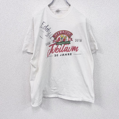 FRUIT OF THE LOOM　フルーツオブザルーム　半袖Tシャツ　Bierkonig　白　ホワイト　XLサイズ　