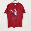 00s　Hanes　ヘインズ　マイケルジャクソン　半袖シンガーTシャツ　King of Pop　ヴィンテージ　赤　レッド　Mサイズ