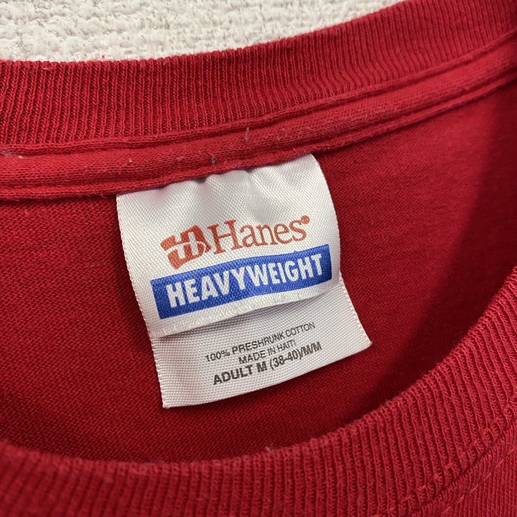 00s　Hanes　ヘインズ　マイケルジャクソン　半袖シンガーTシャツ　King of Pop　ヴィンテージ　赤　レッド　Mサイズ