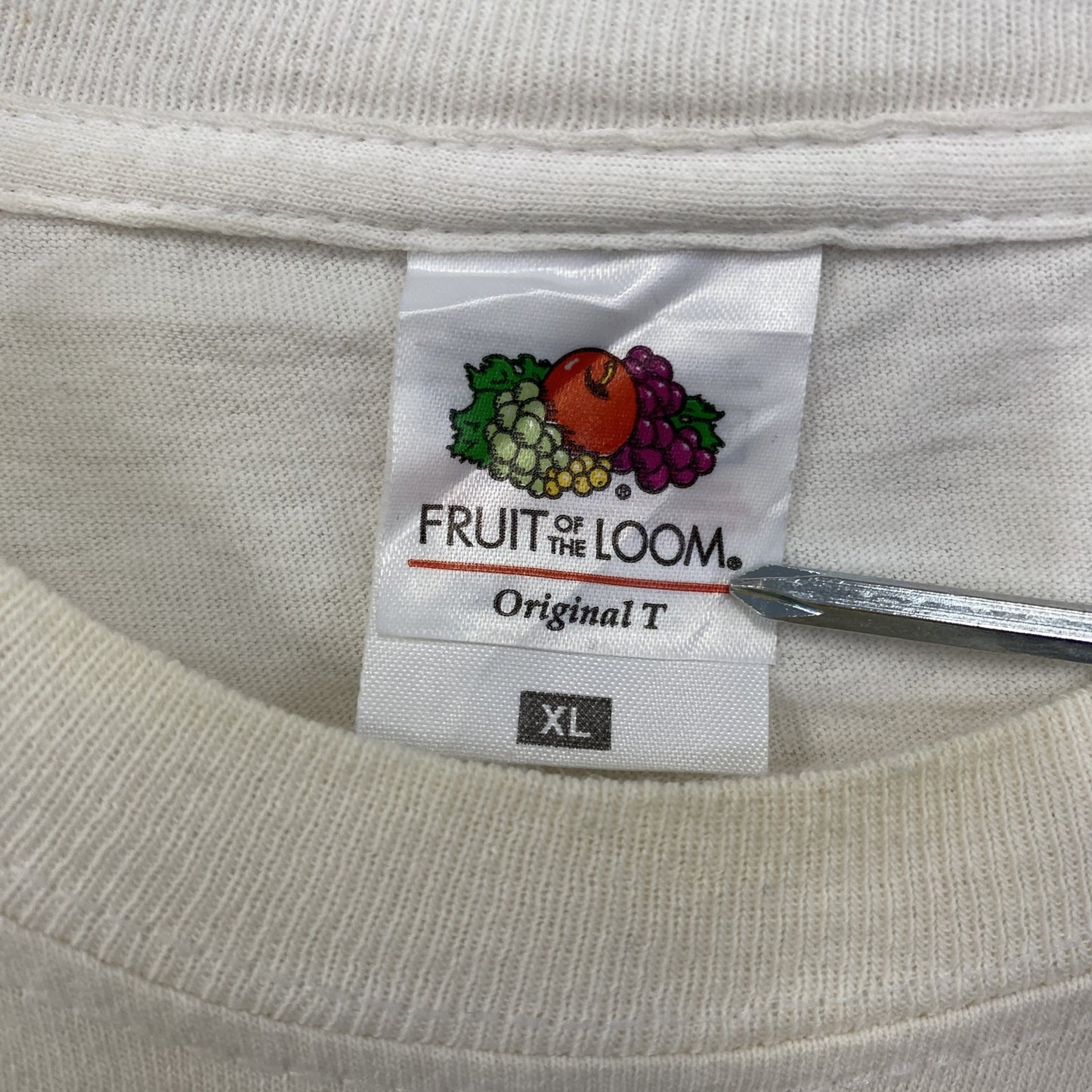 FRUIT OF THE LOOM　フルーツオブザルーム　半袖Tシャツ　Bierkonig　白　ホワイト　XLサイズ　