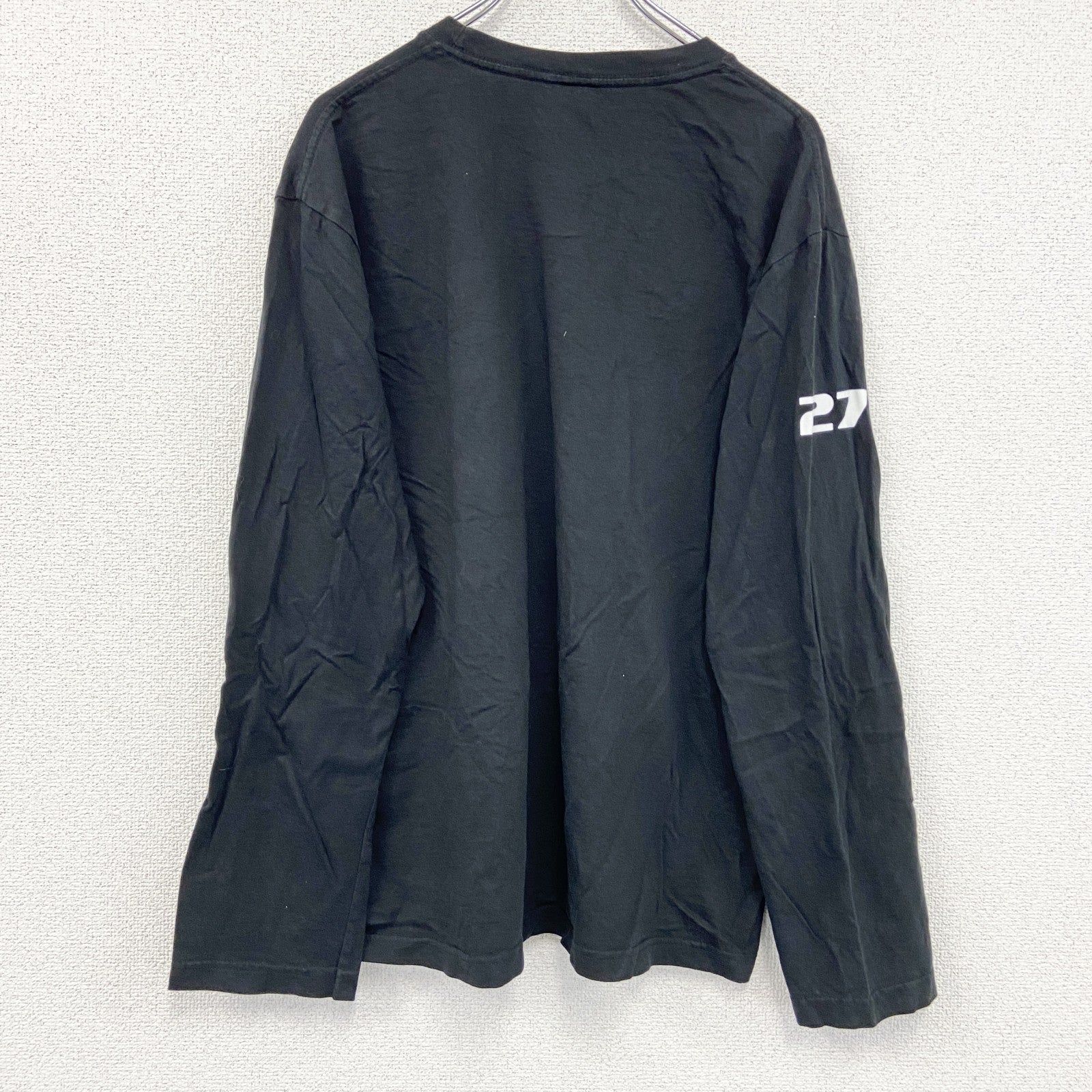 Stedman　長袖プリントTシャツ/ロンT　黒　ブラック　XLサイズ