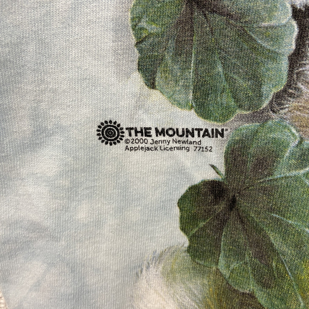 THE MOUNTAIN　ザマウンテン　半袖プリントTシャツ　アニマルT　タイダイ　水色　ライトブルー　Lサイズ