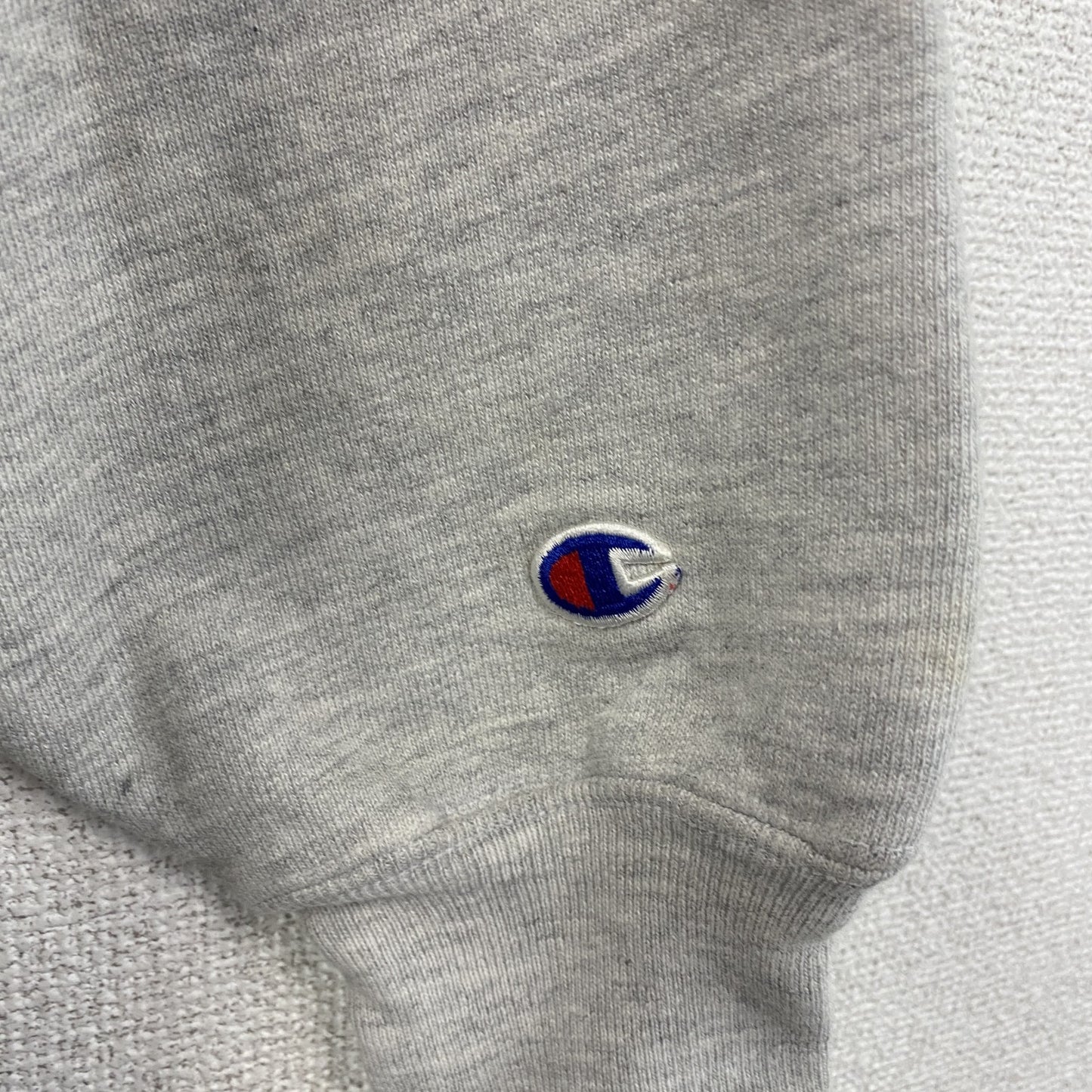 90s　Champion　チャンピオン　リバースウィーブ　スウェット/トレーナー　3連プリント　刺繍タグ　霜降りグレー　Lサイズ