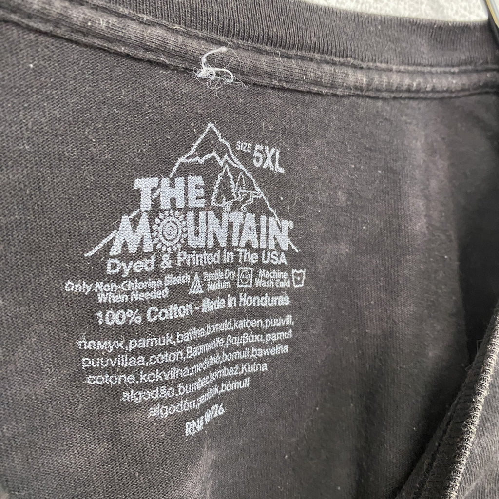 THE MOUNTAIN　ザマウンテン　半袖プリントTシャツ　アニマルT　タイダイ　黒　ブラック　5XLサイズ