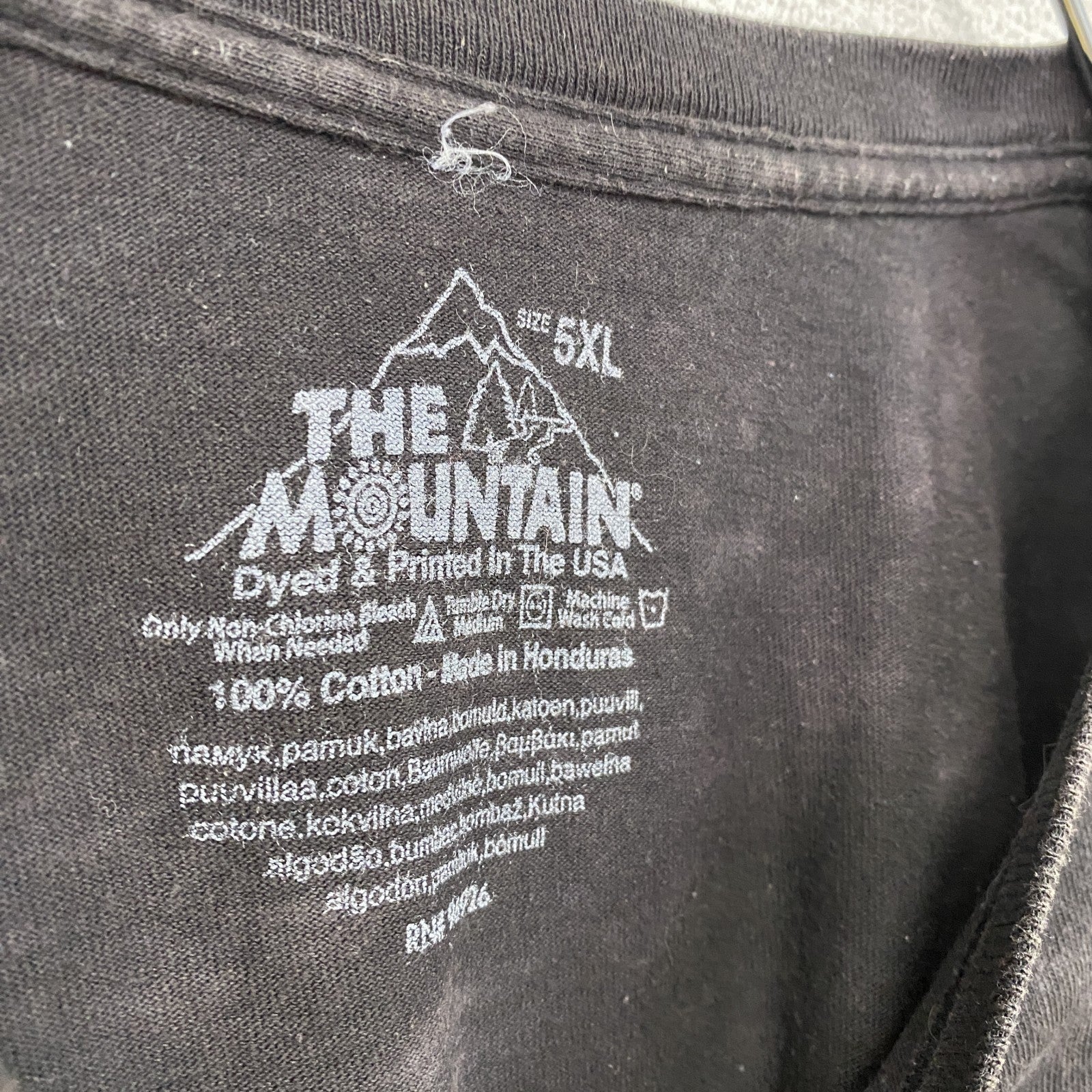 THE MOUNTAIN　ザマウンテン　半袖プリントTシャツ　アニマルT　タイダイ　黒　ブラック　5XLサイズ
