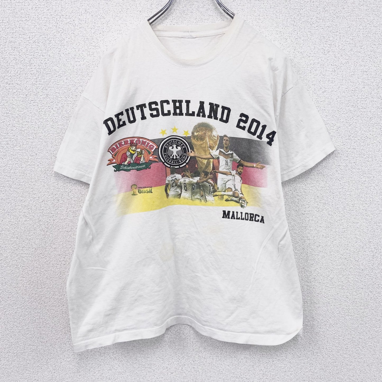 半袖プリントTシャツ　ドイツ代表　サッカー　白　ホワイト　