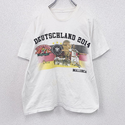 半袖プリントTシャツ　ドイツ代表　サッカー　白　ホワイト　