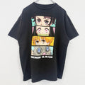 古着 used　鬼滅の刃　半袖アニメプリントTシャツ　ジャンプ　JUMP　レトロデザイン　クルーネック　黒　ブラック　Lサイズ