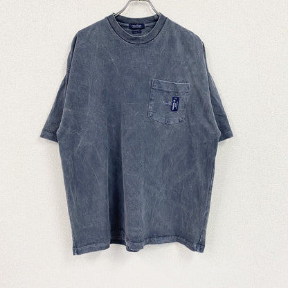 90s　NAUTICA　ノーティカ　半袖Tシャツ　胸ポケット　刺繍ロゴ　ワンポイント　ヴィンテージ　紺　ネイビー　Lサイズ