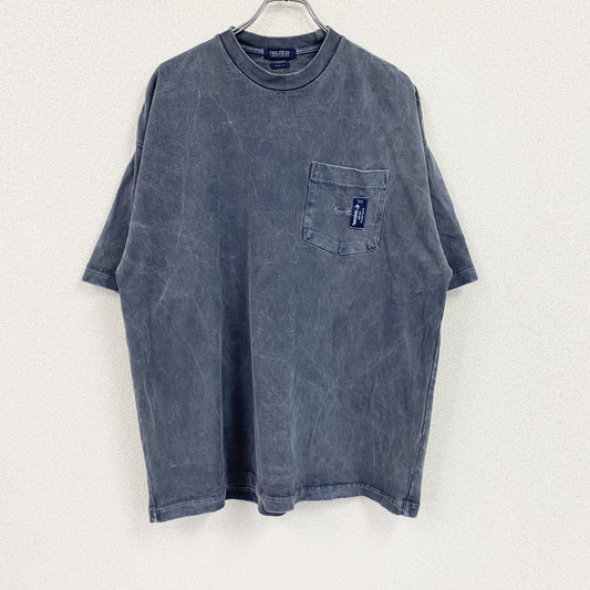 90s　NAUTICA　ノーティカ　半袖Tシャツ　胸ポケット　刺繍ロゴ　ワンポイント　ヴィンテージ　紺　ネイビー　Lサイズ