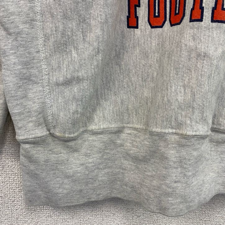 90s　Champion　チャンピオン　リバースウィーブ　スウェット/トレーナー　3連プリント　刺繍タグ　霜降りグレー　Lサイズ