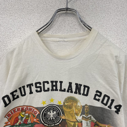 半袖プリントTシャツ　ドイツ代表　サッカー　白　ホワイト　