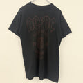 古着 used　AC/DC　エーシーディーシー　半袖バンドプリントTシャツ　クルーネック　ロック　ドクロ　レトロ　黒　ブラック
