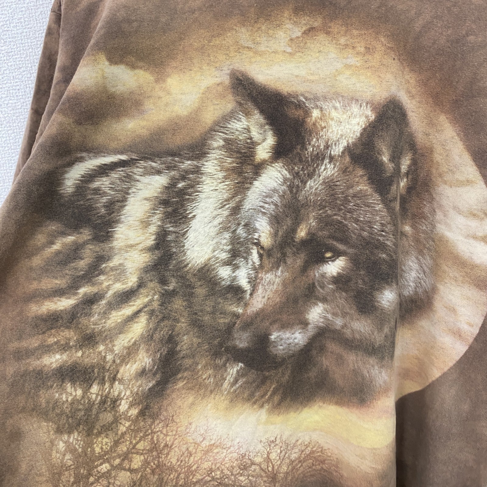 THE MOUNTAIN　ザマウンテン　半袖プリントTシャツ　アニマルT　タイダイ　茶色　ブラウン　Lサイズ