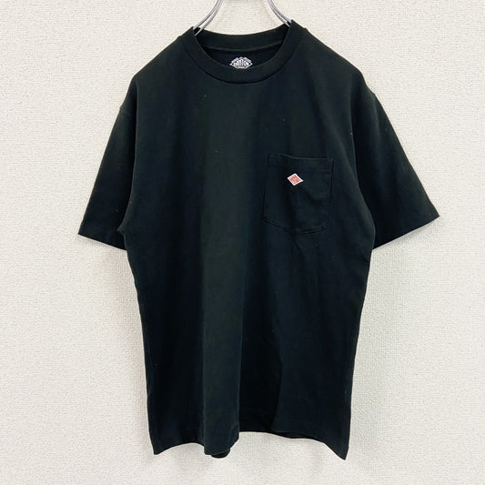 DANTON　ダントン　半袖Ｔシャツ　ワンポイントロゴワッペン　黒　ブラック　40サイズ