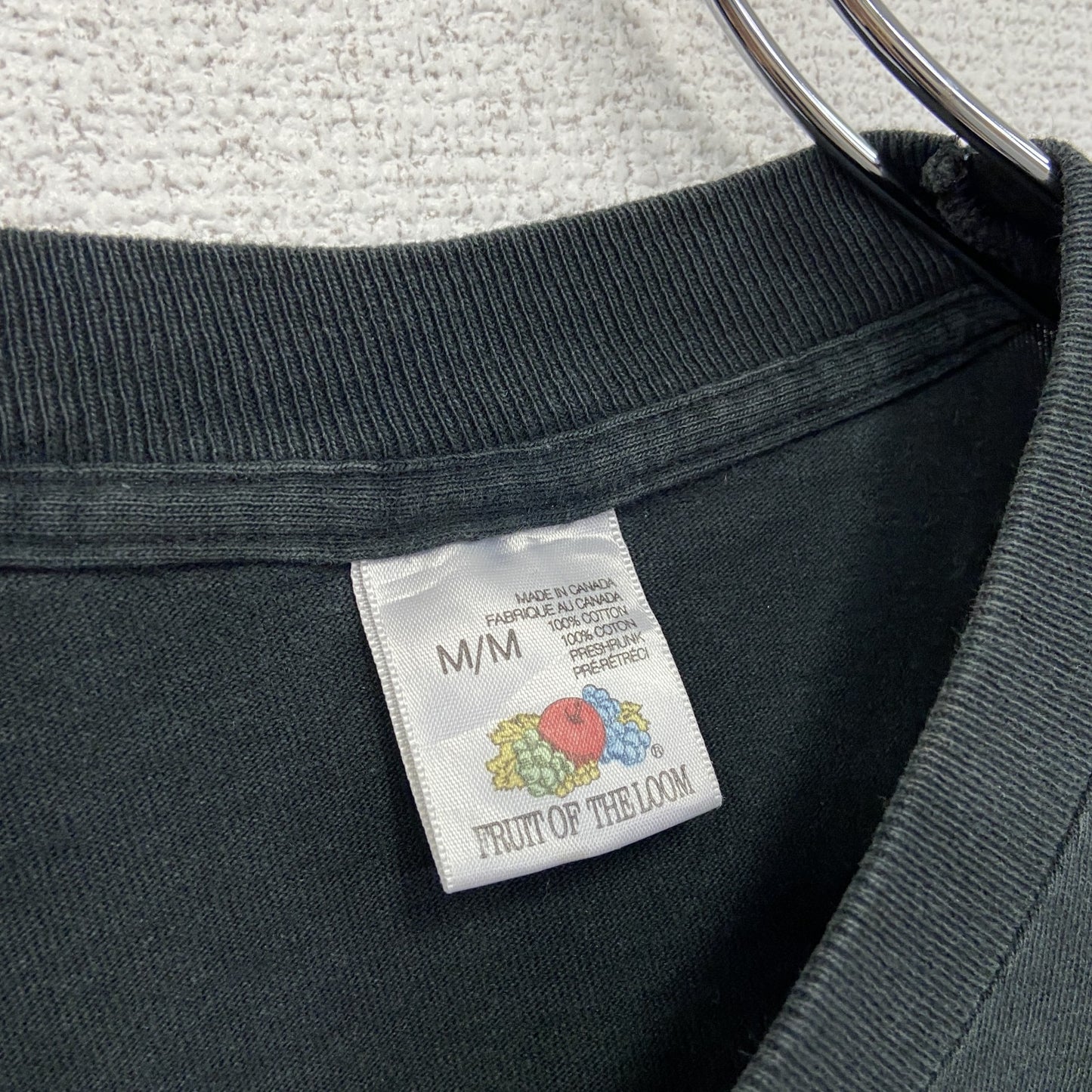 FRUIT OF THELOOM　フルーツオブザルーム　半袖プリントTシャツ　黒　ブラック　Ｍサイズ