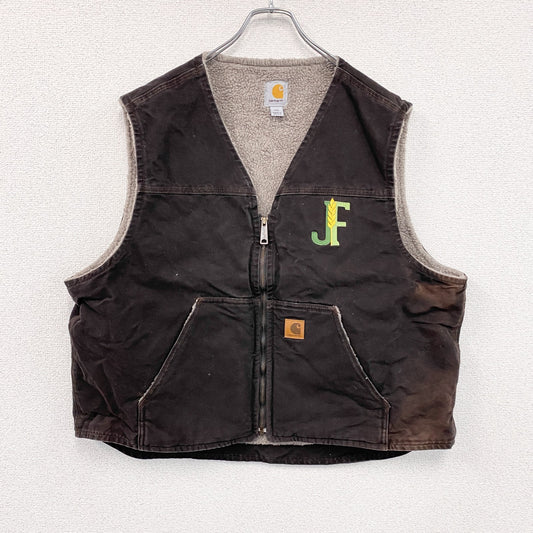 Carhartt　カーハート　ダックベスト　ボアライナー　茶色　ダークブラウン　2XLサイズ