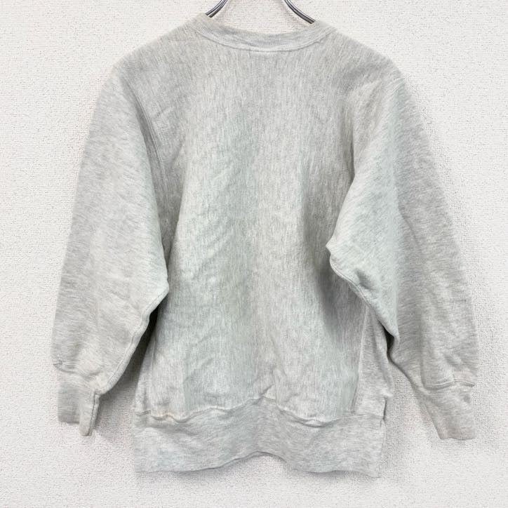 90s　Champion　チャンピオン　リバースウィーブ　スウェット/トレーナー　3連プリント　刺繍タグ　霜降りグレー　Lサイズ