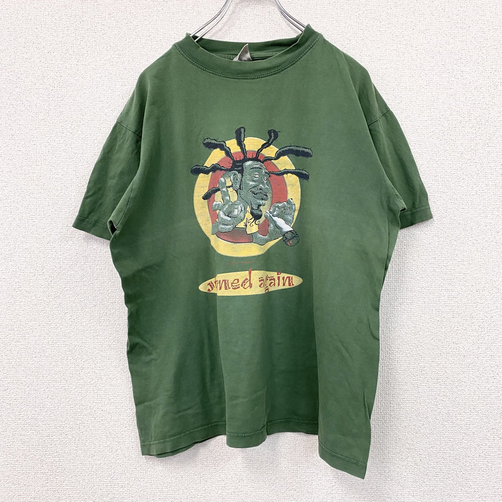 ラスタマン　半袖プリントTシャツ　レゲエ　ジャマイカ　緑　グリーン