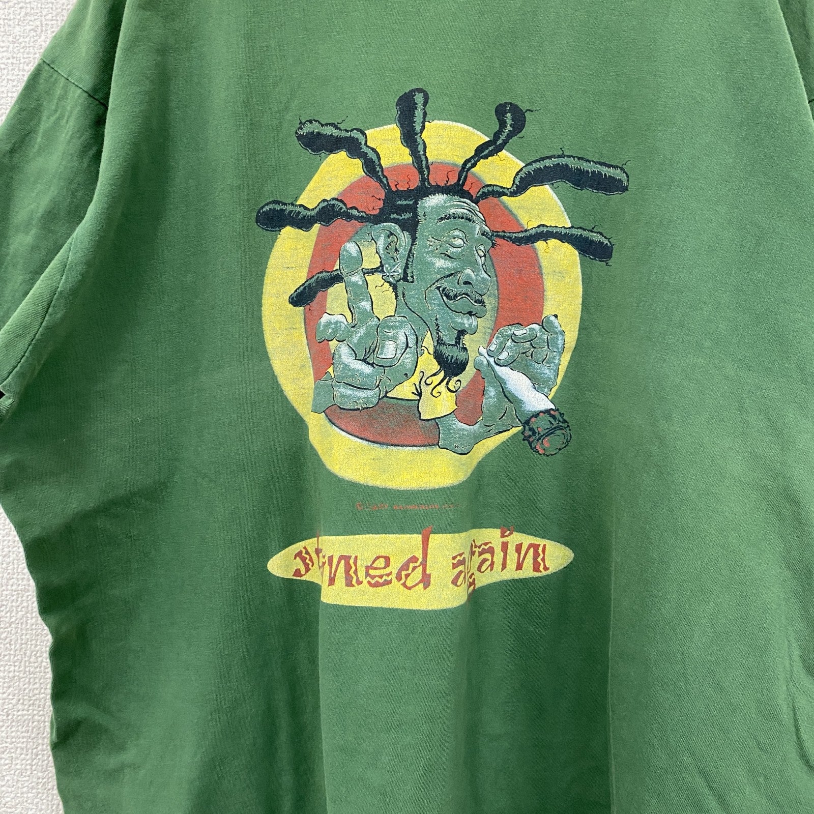 ラスタマン　半袖プリントTシャツ　レゲエ　ジャマイカ　緑　グリーン