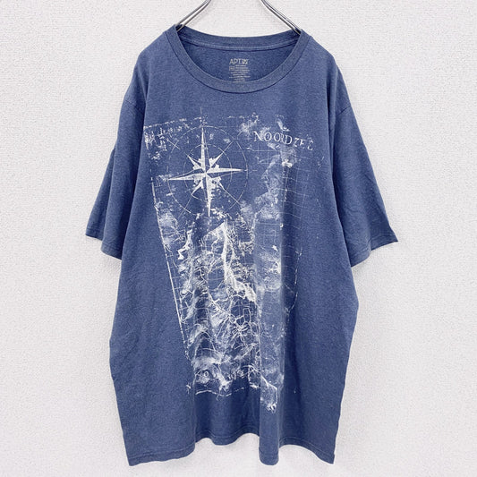APT.9　アプトナイン　半袖プリントTシャツ　羅針盤　青　ブルー　2XLサイズ