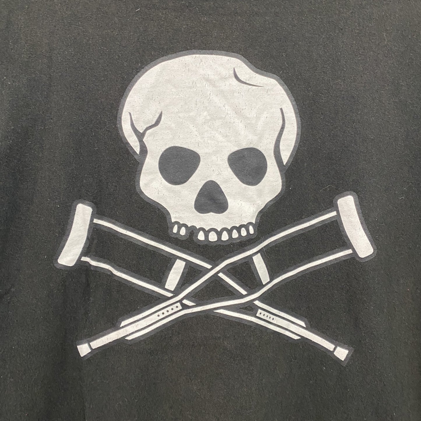 Jackass　ジャッカス　MTV　半袖プリントムービーTシャツ　クロスボーン　スカル　骸骨　デカロゴ　黒　ブラック　Lサイズ
